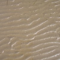 Písek na katalánské pláži
