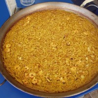 Fideua (něco jako paella, ale z těstovin)