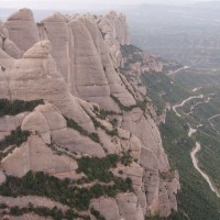 Skalní útvary na hoře Montserrat