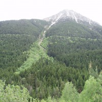 Národní park Aigüestortes - tudy asi protekla lavina