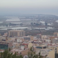 Výhled na Sant Carles de la Rápita a část delty Ebra